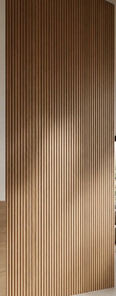 Lambrín ranurado vertical de madera